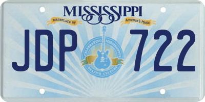 MS license plate JDP722