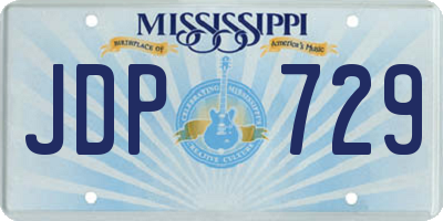 MS license plate JDP729