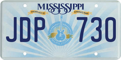 MS license plate JDP730