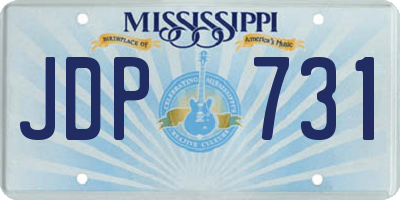 MS license plate JDP731