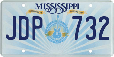 MS license plate JDP732