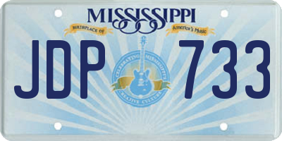 MS license plate JDP733