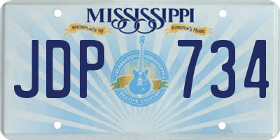 MS license plate JDP734