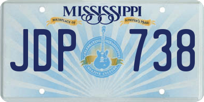 MS license plate JDP738