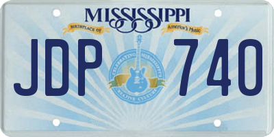 MS license plate JDP740