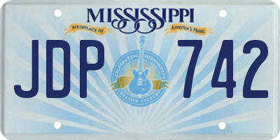 MS license plate JDP742