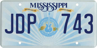 MS license plate JDP743
