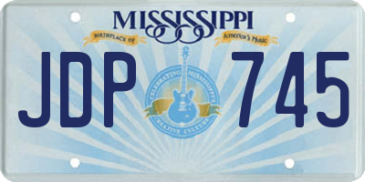 MS license plate JDP745