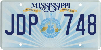 MS license plate JDP748