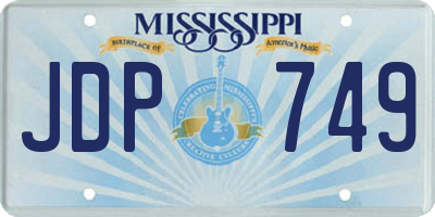 MS license plate JDP749