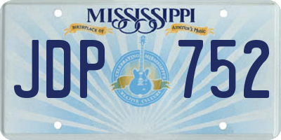 MS license plate JDP752