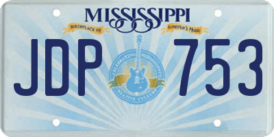 MS license plate JDP753