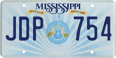 MS license plate JDP754