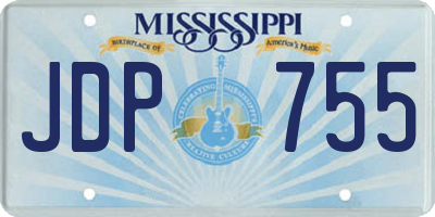 MS license plate JDP755