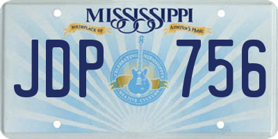 MS license plate JDP756