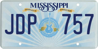 MS license plate JDP757