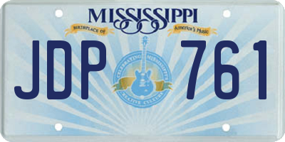 MS license plate JDP761