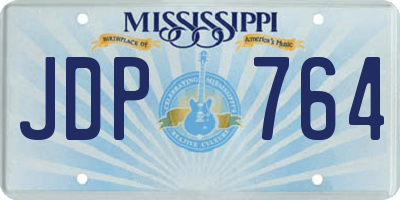 MS license plate JDP764