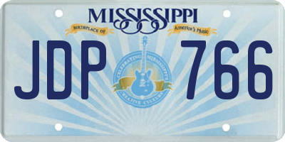 MS license plate JDP766