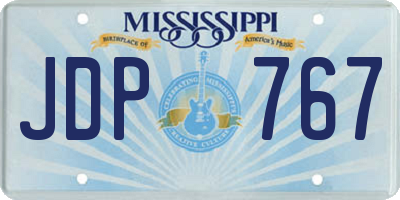 MS license plate JDP767