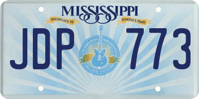 MS license plate JDP773