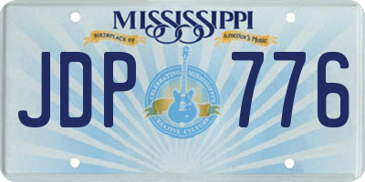 MS license plate JDP776