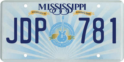 MS license plate JDP781