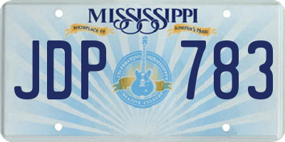 MS license plate JDP783