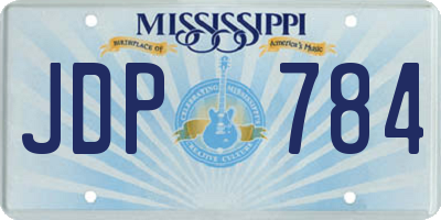 MS license plate JDP784