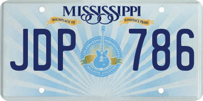 MS license plate JDP786