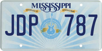 MS license plate JDP787