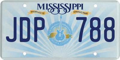 MS license plate JDP788