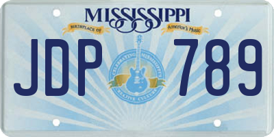 MS license plate JDP789