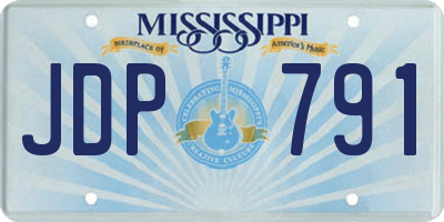 MS license plate JDP791