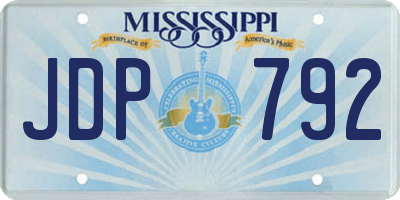 MS license plate JDP792