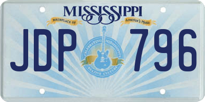 MS license plate JDP796