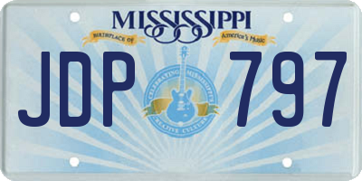 MS license plate JDP797