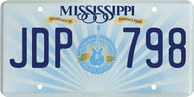MS license plate JDP798