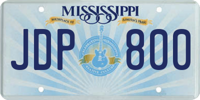 MS license plate JDP800