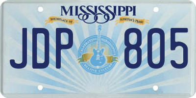 MS license plate JDP805