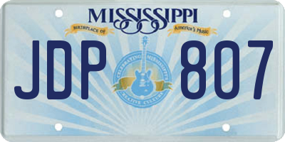 MS license plate JDP807