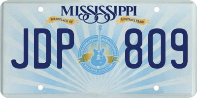 MS license plate JDP809