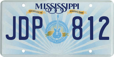 MS license plate JDP812
