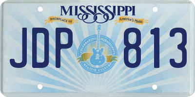 MS license plate JDP813
