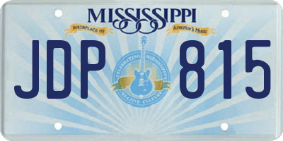 MS license plate JDP815