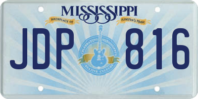 MS license plate JDP816