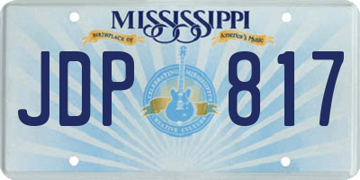MS license plate JDP817