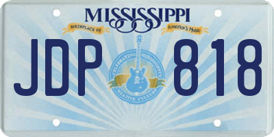 MS license plate JDP818