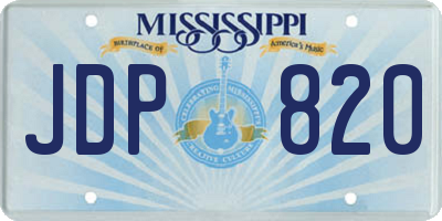 MS license plate JDP820