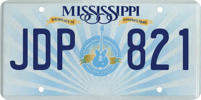 MS license plate JDP821